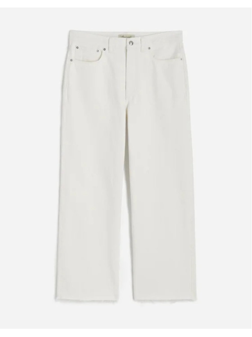 NWT Madewell Low-Slung Baggy Crop size 33 in white NU173